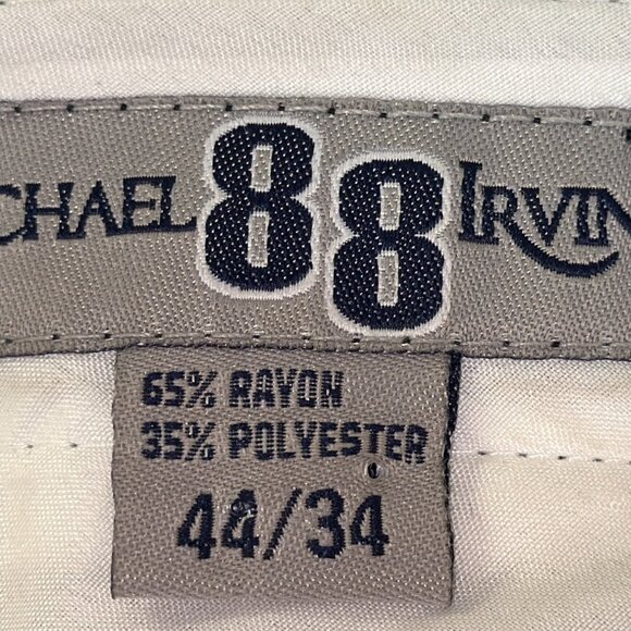 Michael Irvin #88- 44 x 34 Shinny Black 100% Polyester Pleated Men's Dress Pants - Picture 8 of 11